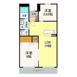 北綾瀬駅 徒歩4分 1階の物件間取画像